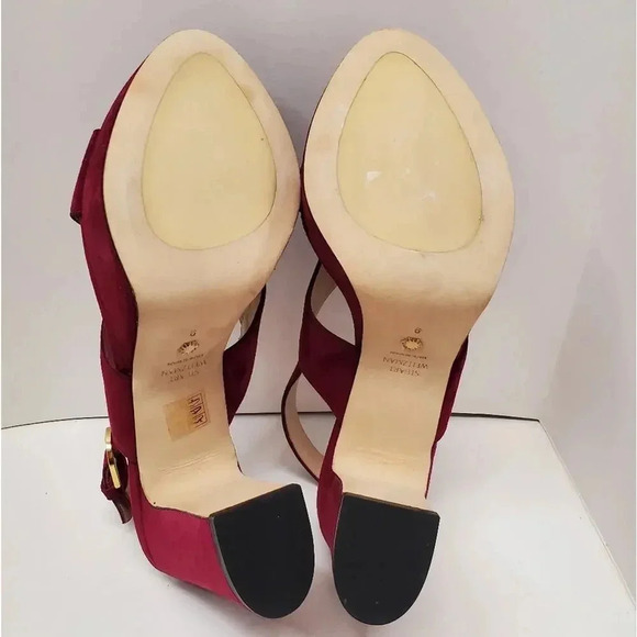 STUART WEITZMAN Jerry Suede Heeled Sandals Size 9 NWT - Picture 5 of 11